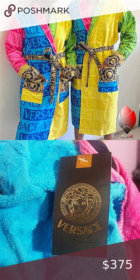 multi color versace replica robe women|versace robe discount.